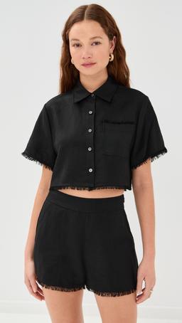 Solange Short Sleeve Cropped Shirt