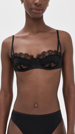 Lace Inset Balconette Bra