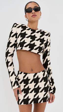 Cropped Shoulder Pad Top