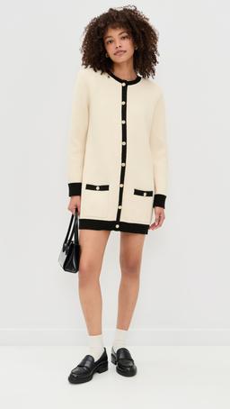 Parker Gold Button Sweater Dress