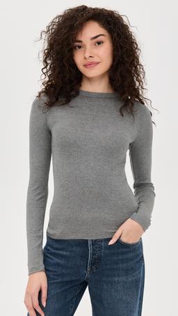 Drapey Rib Long Sleeve Tee