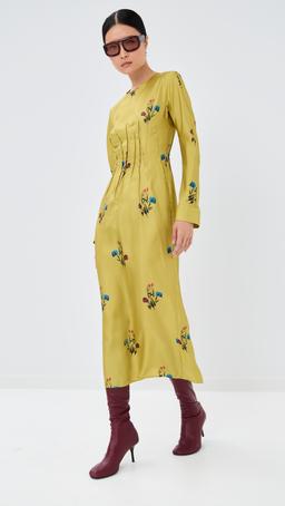 Silk Long Sleeve Dress
