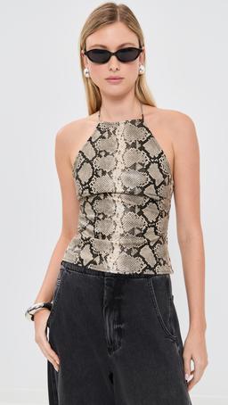Natalia Faux Leather Top