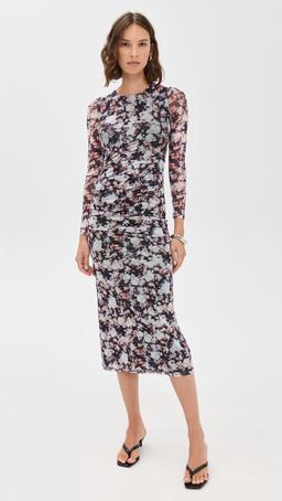 Audrey Mesh Midi Dress