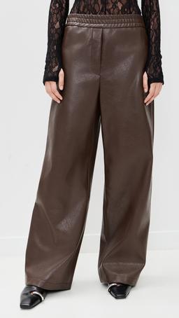 Leather Elastic Pants