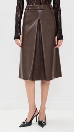 Leather Midi Skirt