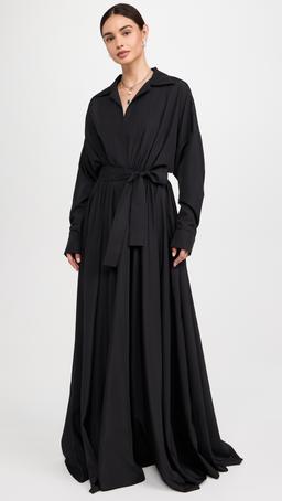 Super Oversized Flared Boyfriend Neck Shirt Dress