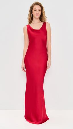 Deep Drape Neck Gown