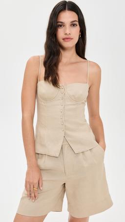 Air Linen Underwire Corset Top