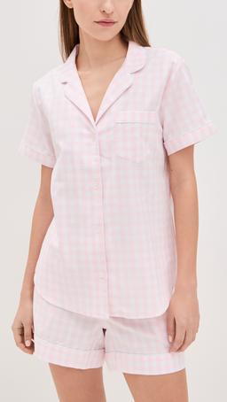 Gingham Shorts Pajama Set