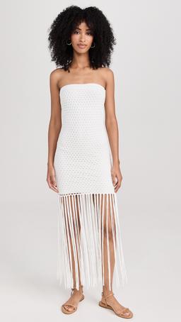 Vanessa Strapless Fringe Dress