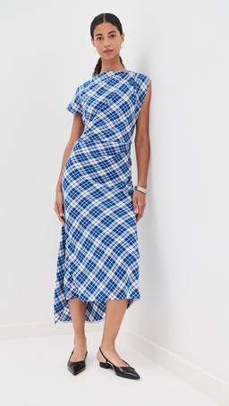 Hallie Dress In Crinkled Plaid