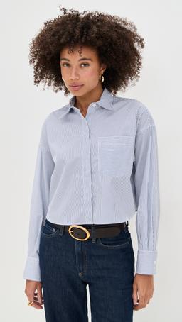 Marin Cropped Striped Shirt