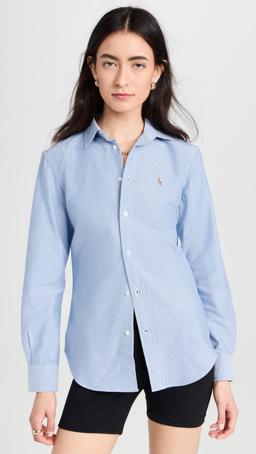 Cotton Oxford Long Sleeve Button Down Shirt