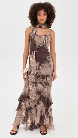 Cowl Maxi Dress with Sash