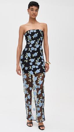 Flower Mesh Tube Dress