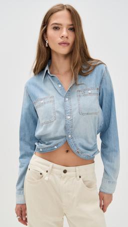 Wrap Around Denim Work Shirt