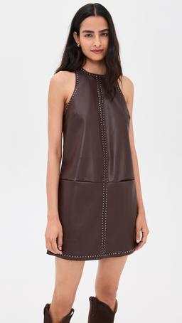 Damian Faux Leather Mini Dress