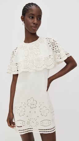 Lula Embroidery Short Sleeve Mini Dress