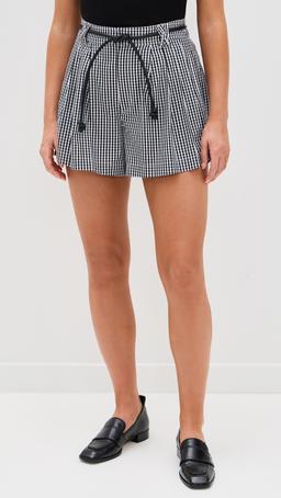 Neci Gingham Shorts with Belt