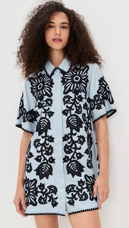 Liliana Applique Mini Shirt Dress