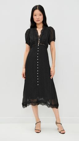Melody Polka-Dot Puff Sleeve Dress