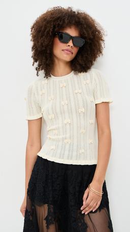 Alberta Pearl Short Sleeve Knit Top