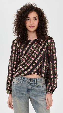 Sybil Embroidery Long Sleeve Blouse