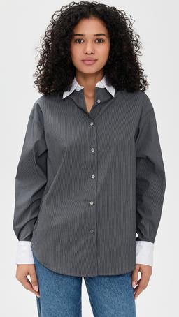 Charcoal Micro Stripe The Everything Shirt