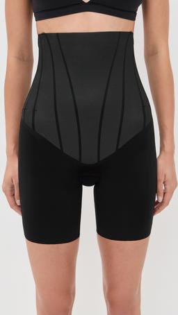 High-Waisted Mid-Thigh Shorts