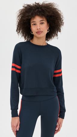 Brooks Stripe Fleece Sweatshirt