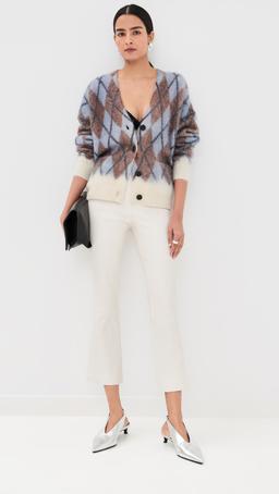 Leather Crop Flare Pants