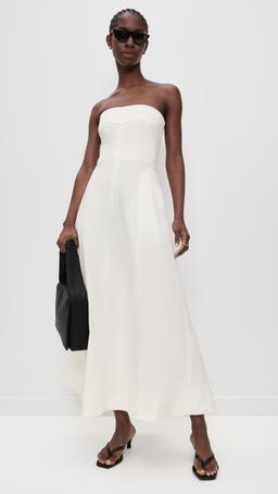 Sculpted Cotton Strapless Dress