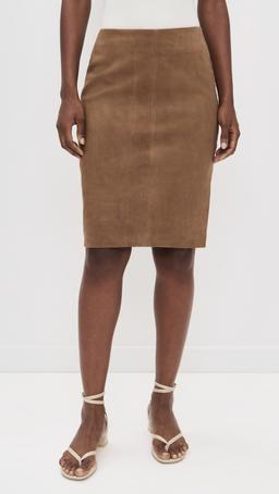 Suede Pencil Skirt