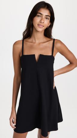 Flared V-Wire Tank Dress