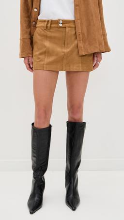 Monah Faux Suede Mini Skirt