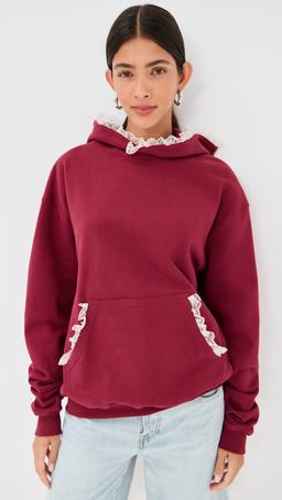 Becky Lace Trim Hoodie
