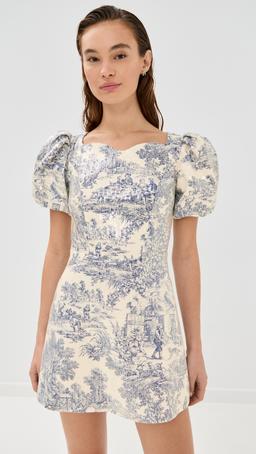 Helene Puff Sleeve Sequin Toile Dress