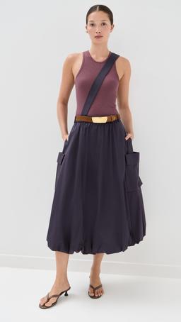 Poplin Pull On Bubble Skirt