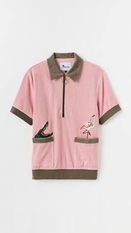 'Flamingo Tartare' Cabana Shirt