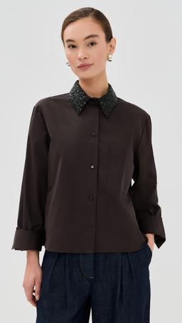 Dude Shirt with Crystal Collar