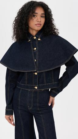 The Agata Denim Cape Jacket