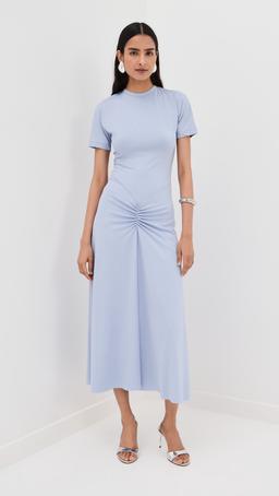 Gathered Waist T-Shirt Midi Dress