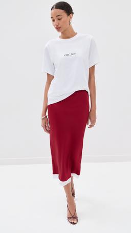 Lace Trim Slip Skirt