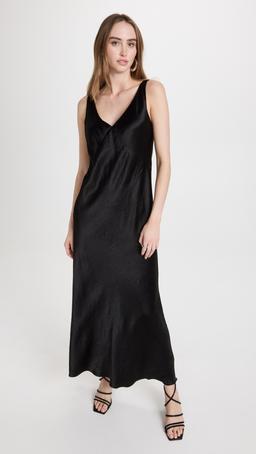 V Neck Maxi Slip Dress
