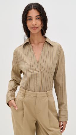 Relaxed Popover Long Sleeve Top