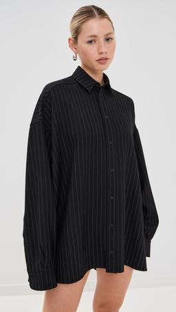 Oversize Mini Shirt Dress