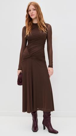 Selene Ruched Long Sleeve Dress