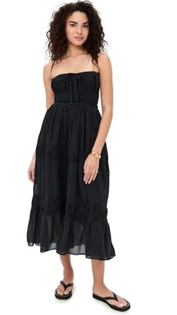 Free People Women's Taking Sides Maxi Dress, Black, XS