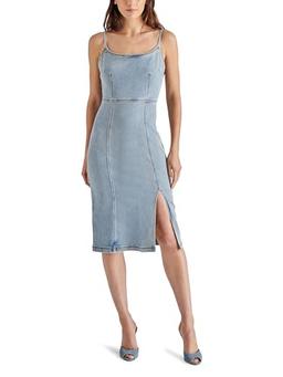 Steve Madden Apparel Women's Giselle Dress, Blue Denim